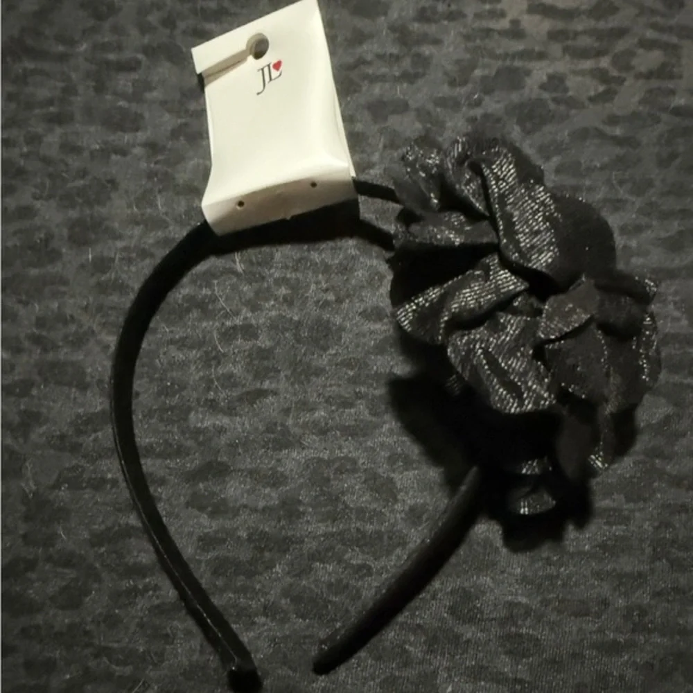 JJ Black Floral Hairband